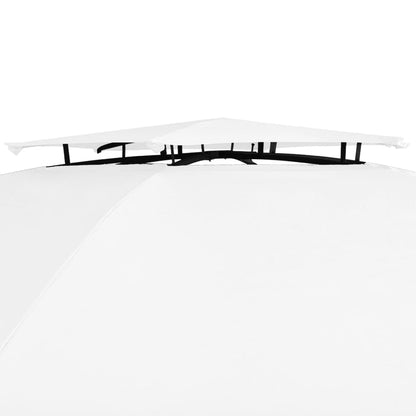 Gazebo da Giardino con Tende 360x312x265 cm Bianco 180 g/m² - homemem39