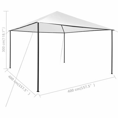 Gazebo da Giardino 4x4x3 m Bianco 180 g/m² - homemem39