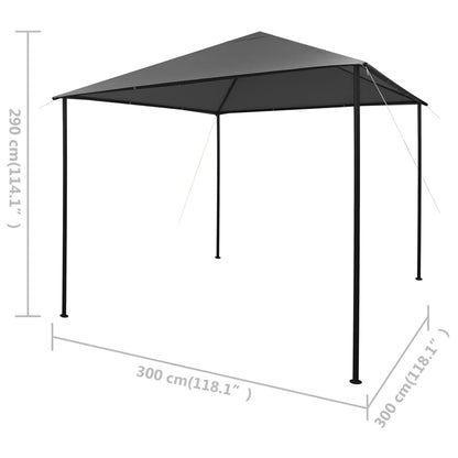 Gazebo 3x3 m Antracite in Tessuto e Acciaio 180 g/m² - homemem39