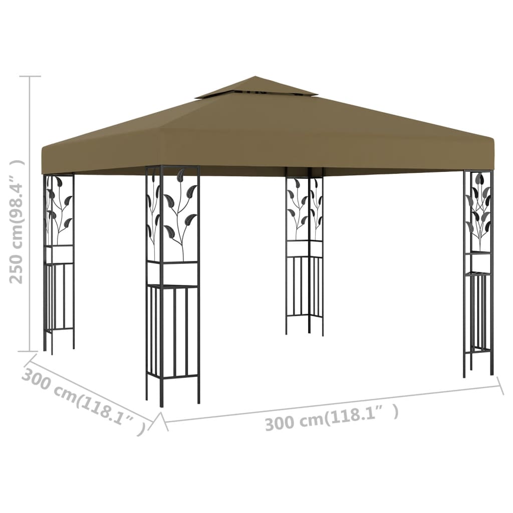 Gazebo 3x3 m Grigio Talpa 180 g/m² - homemem39