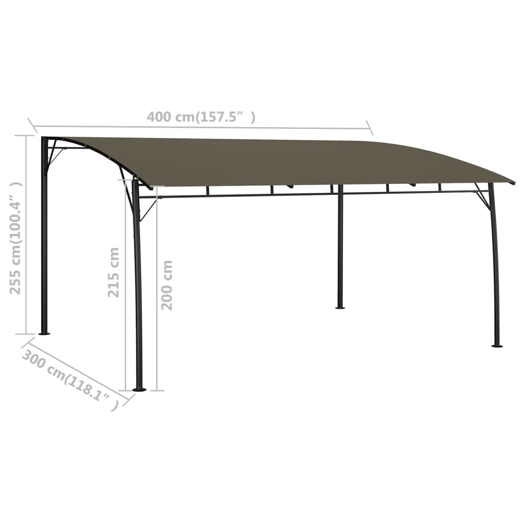 Tenda Parasole da Giardino 4x3x2,55 m Talpa - homemem39