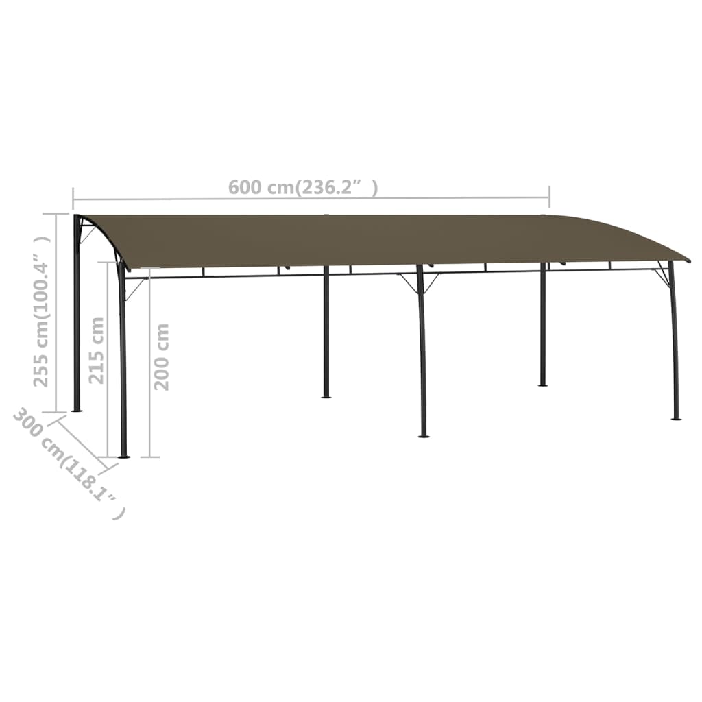 Tenda Parasole da Giardino 6x3x2,55 m Talpa - homemem39