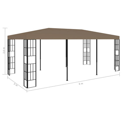 Gazebo 6x3 m Grigio Talpa - homemem39