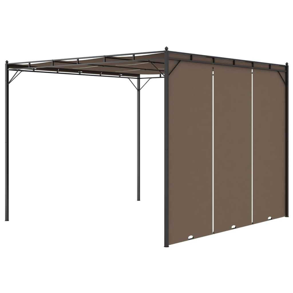 Gazebo da Giardino con Tenda Laterale 3x3x2,25 m Talpa - homemem39