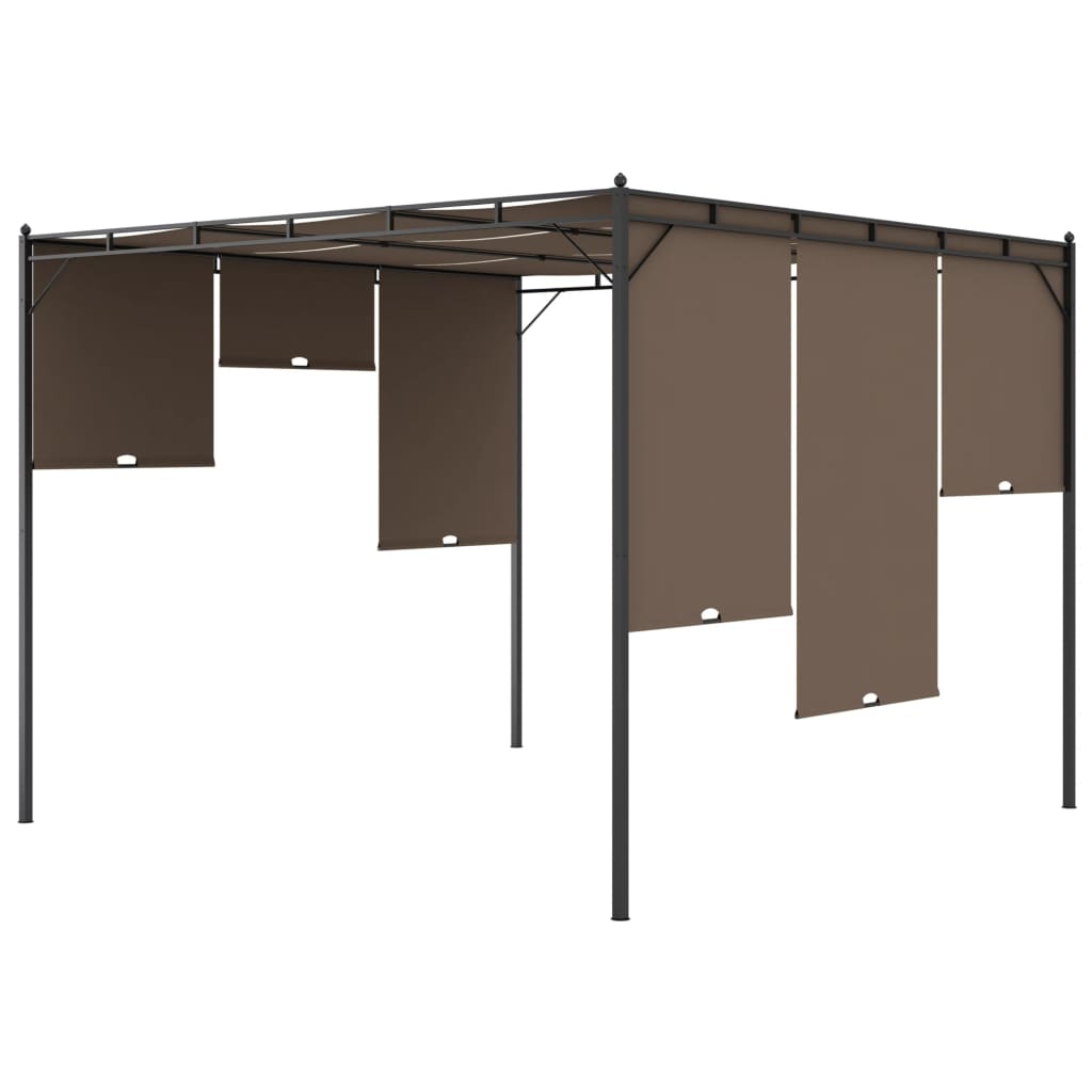 Gazebo da Giardino con Tenda Laterale 3x3x2,25 m Talpa - homemem39