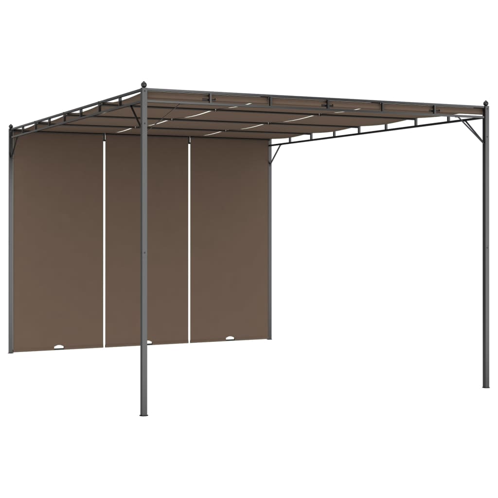 Gazebo da Giardino con Tenda Laterale 4x3x2,25 m Talpa - homemem39