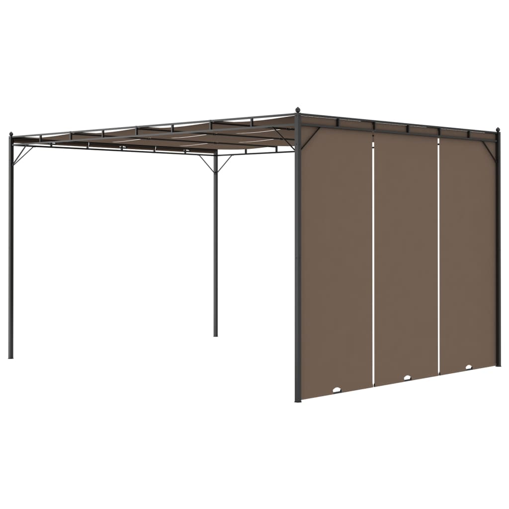 Gazebo da Giardino con Tenda Laterale 4x3x2,25 m Talpa - homemem39