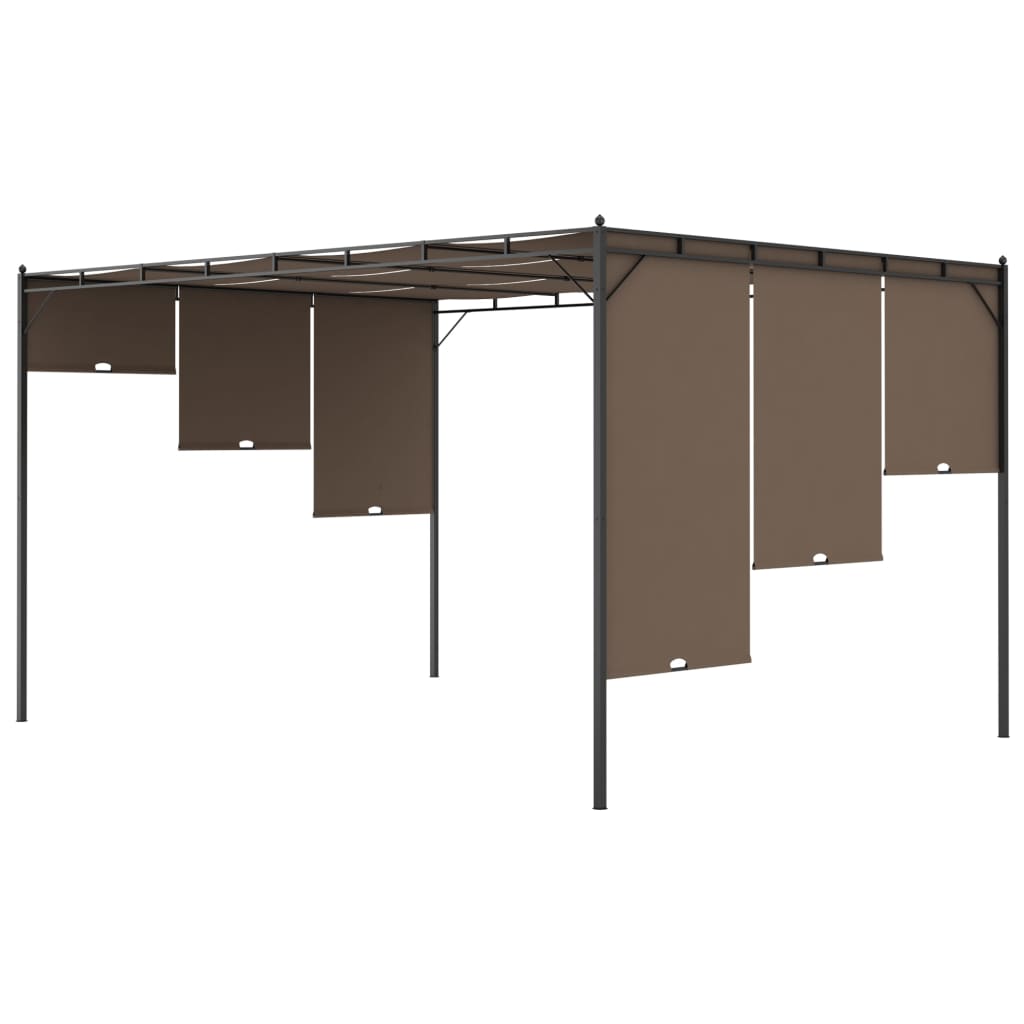 Gazebo da Giardino con Tenda Laterale 4x3x2,25 m Talpa - homemem39