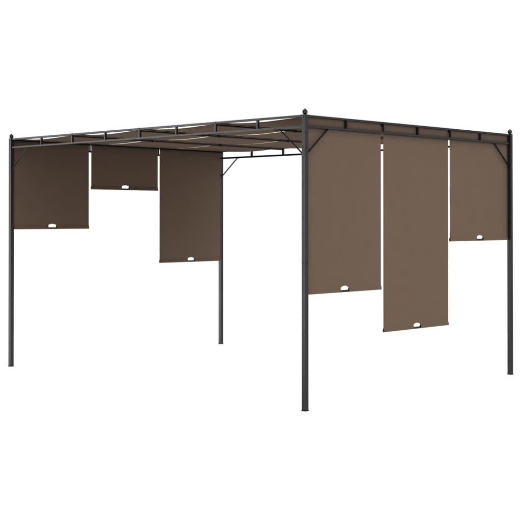 Gazebo da Giardino con Tenda Laterale 4x3x2,25 m Talpa - homemem39