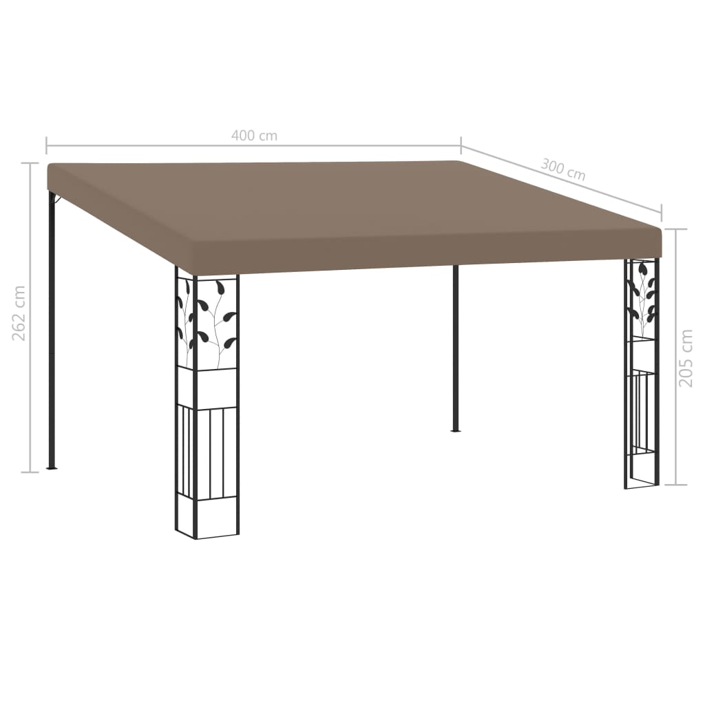 Gazebo a Parete 4x3x2,5 m Talpa - homemem39