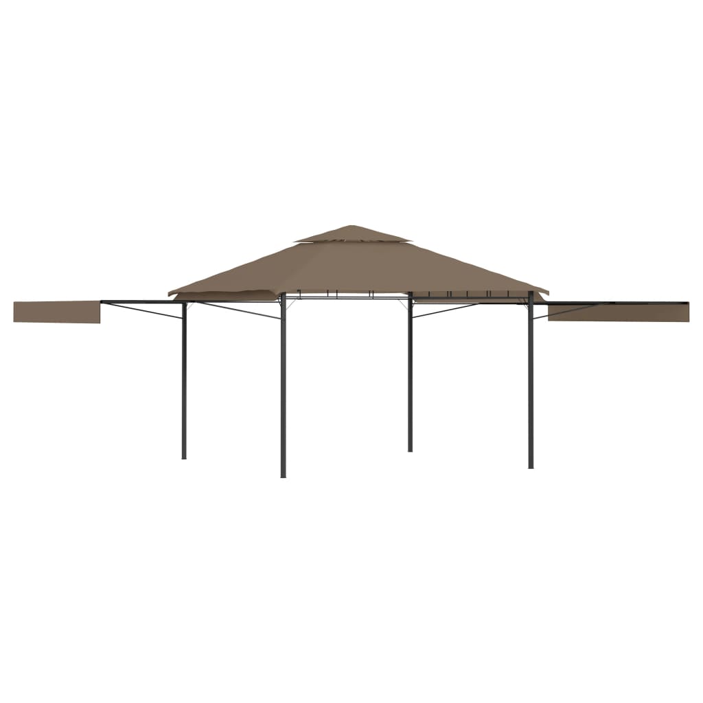 vidaXL Gazebo Tetto Doppio Estendibile 3x3x2,75m Grigio Talpa 180g/m² - homemem39