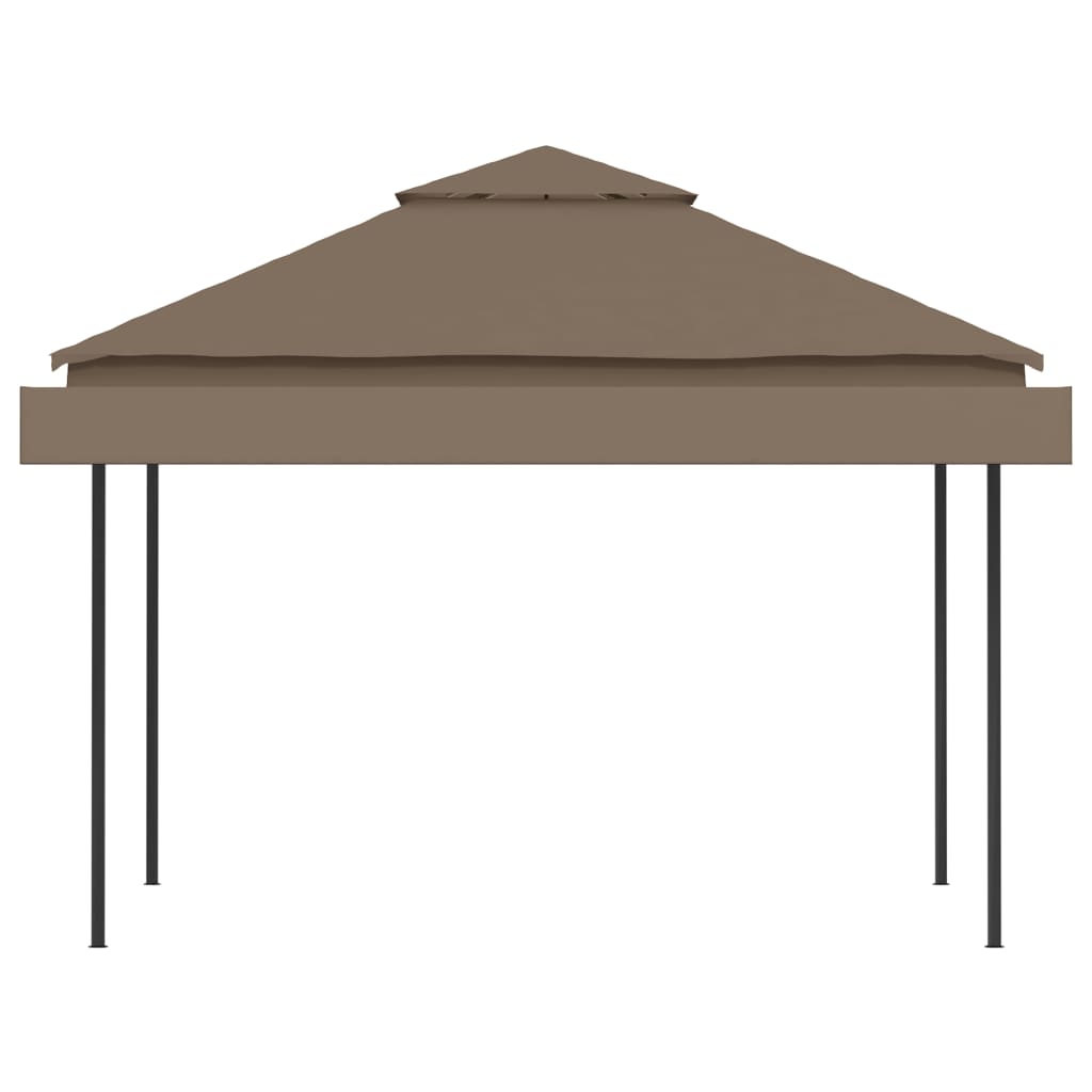 vidaXL Gazebo Tetto Doppio Estendibile 3x3x2,75m Grigio Talpa 180g/m² - homemem39