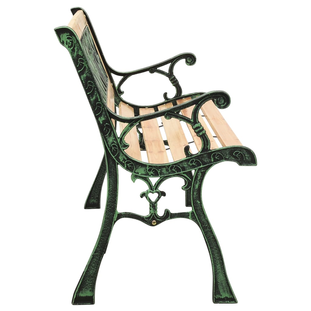 Panchina da Giardino 122 cm in Ghisa e Legno Massello di Abete - homemem39