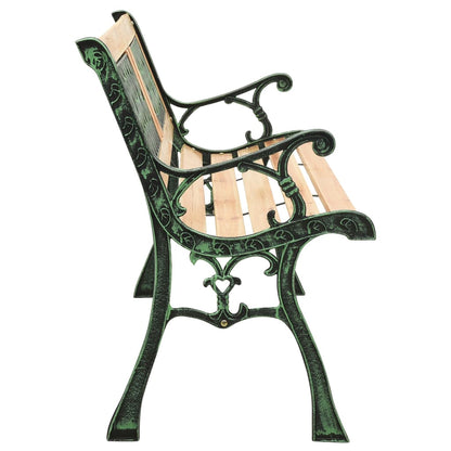 Panchina da Giardino 122 cm in Ghisa e Legno Massello di Abete - homemem39