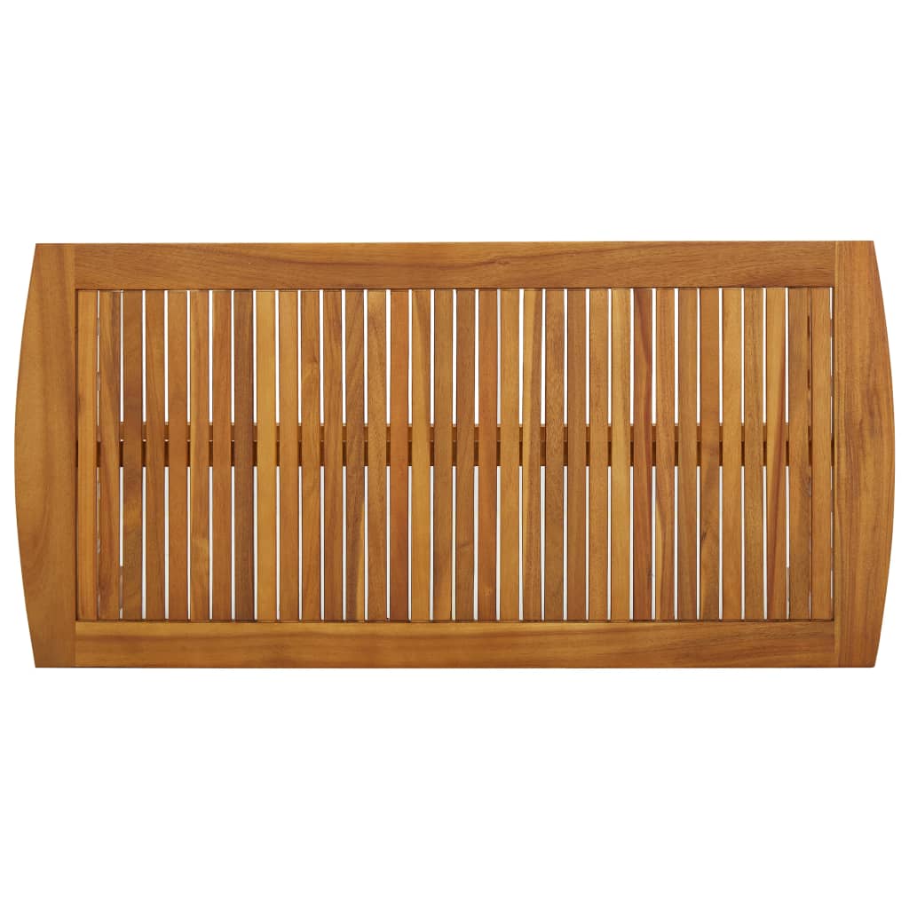 Tavolino da Caffè 102x50x43 cm in Legno Massello di Acacia - homemem39