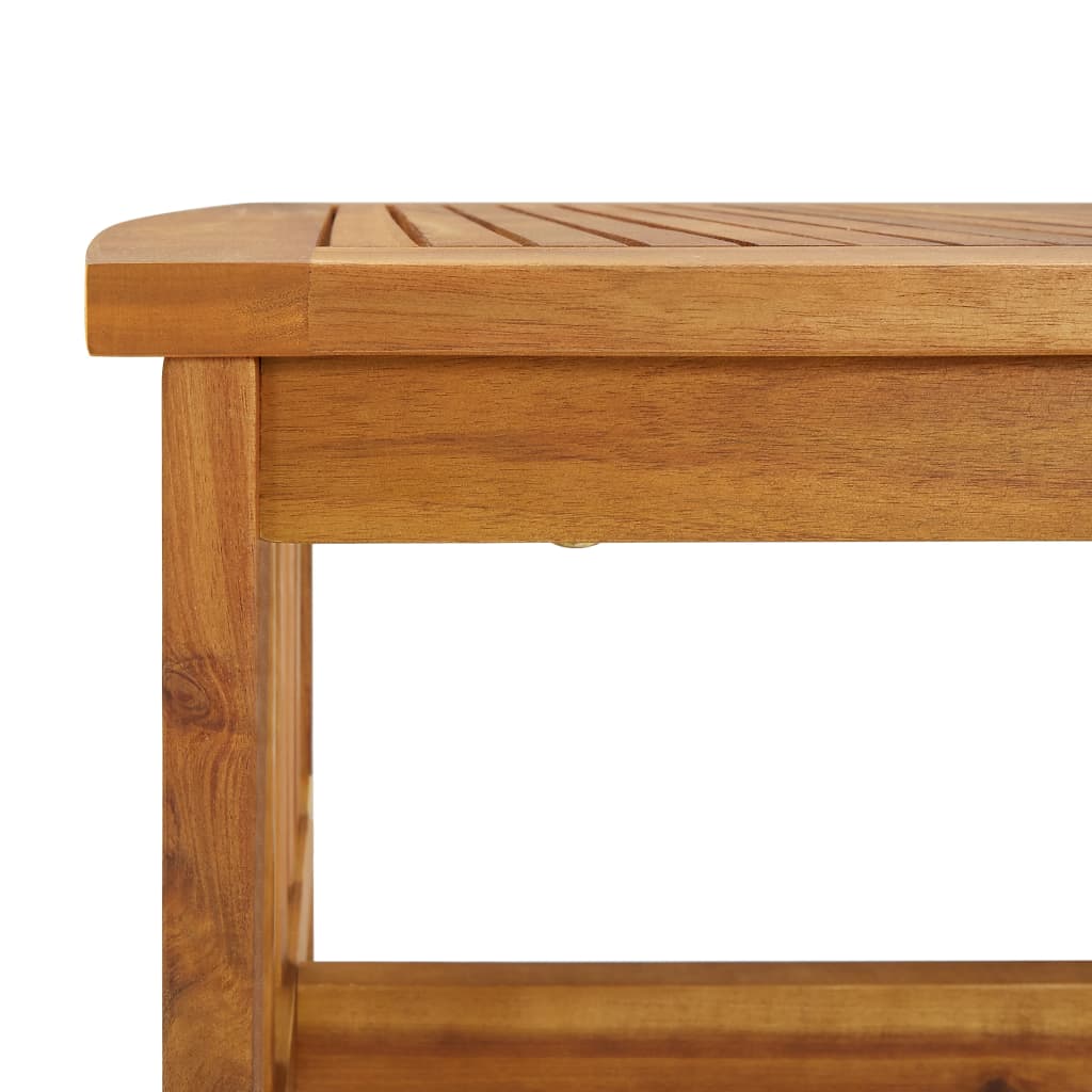 Tavolino da Caffè 102x50x43 cm in Legno Massello di Acacia - homemem39