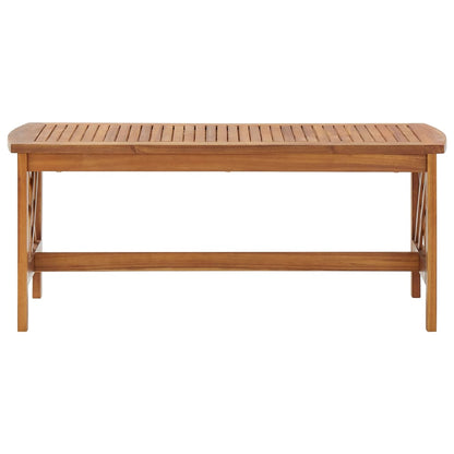 Tavolino da Caffè 102x50x43 cm in Legno Massello di Acacia - homemem39