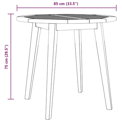 Tavolo da Giardino Ø85x75 cm in Legno Massello di Acacia - homemem39