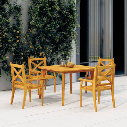 Tavolo da Giardino 110x110x75 cm Legno Massello Di Acacia - homemem39