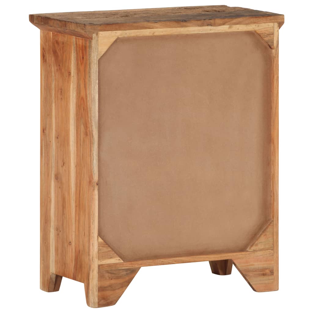 Credenza 60x33x75 cm in Legno Massello di Acacia e di Recupero - homemem39