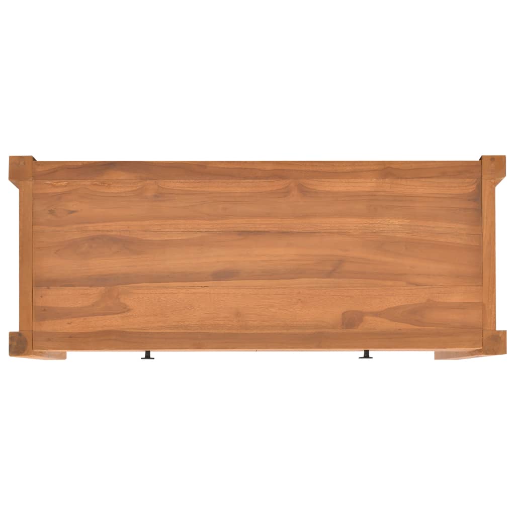 Scrivania con 2 Cassetti 100x40x75 cm Legno di Teak Riciclato - homemem39