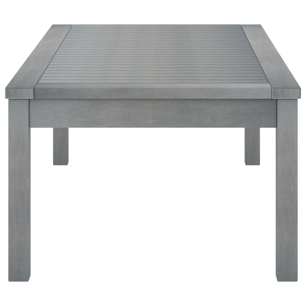 Tavolino da Caffè 100x50x33 cm Grigio Legno Massello di Acacia - homemem39