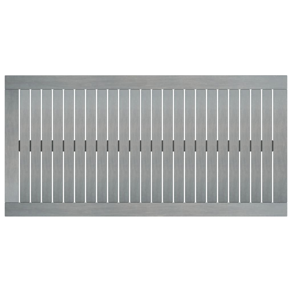 Tavolino da Caffè 100x50x33 cm Grigio Legno Massello di Acacia - homemem39