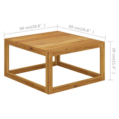 Tavolino da Caffè 68x68x29 cm in Legno Massello di Acacia - homemem39