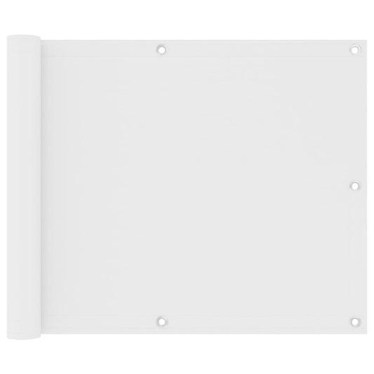 Paravento da Balcone Bianco 75x300 cm in Tessuto Oxford - homemem39