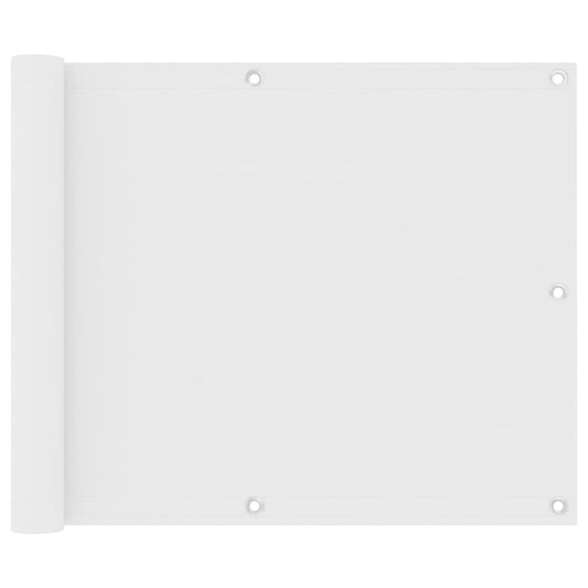 Paravento da Balcone Bianco 75x400 cm in Tessuto Oxford - homemem39