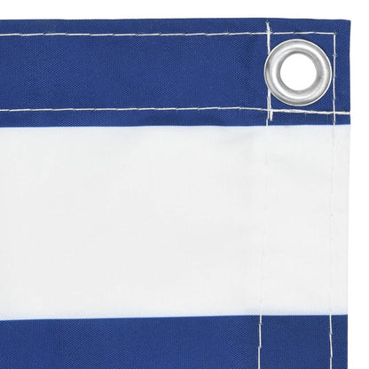 Paravento Balcone Bianco e Blu 75x500 cm Tessuto Oxford - homemem39
