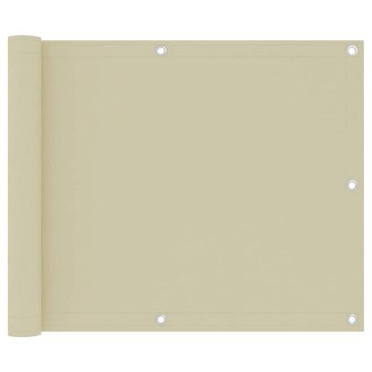 Paravento da Balcone Crema 75x500 cm Tessuto Oxford - homemem39