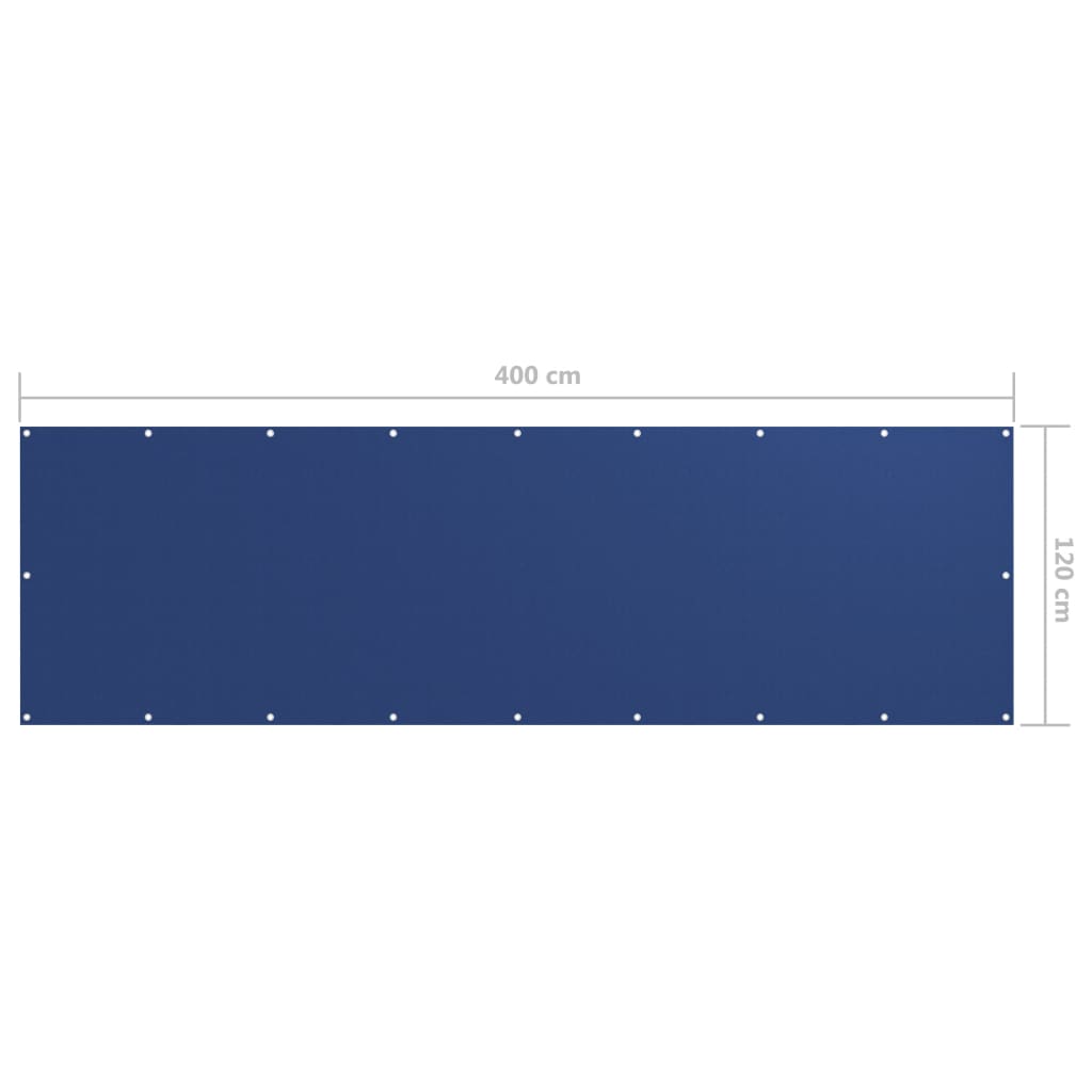 Paravento Balcone Blu 120x400 cm Tessuto Oxford - homemem39