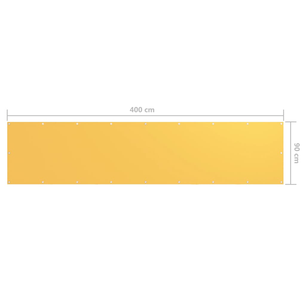 Paravento Balcone Giallo 90x400 cm in Tessuto Oxford - homemem39