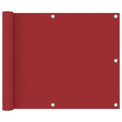 Paravento da Balcone Rosso 75x300 cm in Tessuto Oxford - homemem39