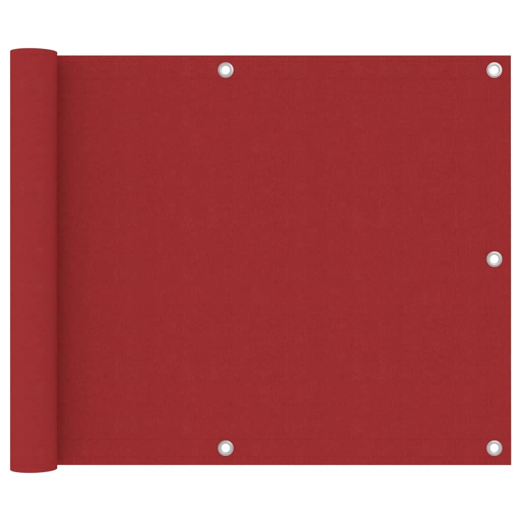 Paravento da Balcone Rosso 75x500 cm in Tessuto Oxford - homemem39