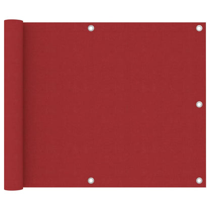 Paravento da Balcone Rosso 75x500 cm in Tessuto Oxford - homemem39