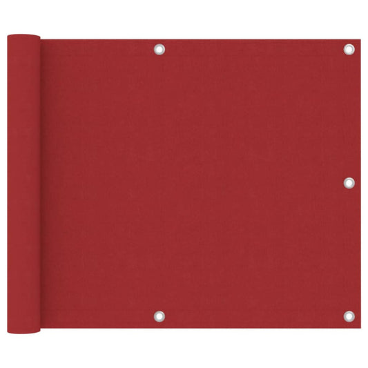 Paravento da Balcone Rosso 75x500 cm in Tessuto Oxford - homemem39
