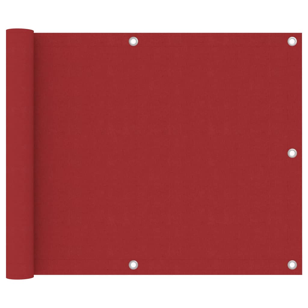 Paravento da Balcone Rosso 75x600 cm in Tessuto Oxford - homemem39