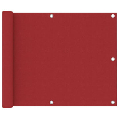 Paravento da Balcone Rosso 75x600 cm in Tessuto Oxford - homemem39