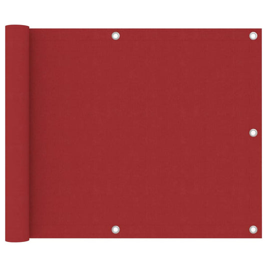 Paravento da Balcone Rosso 75x600 cm in Tessuto Oxford - homemem39