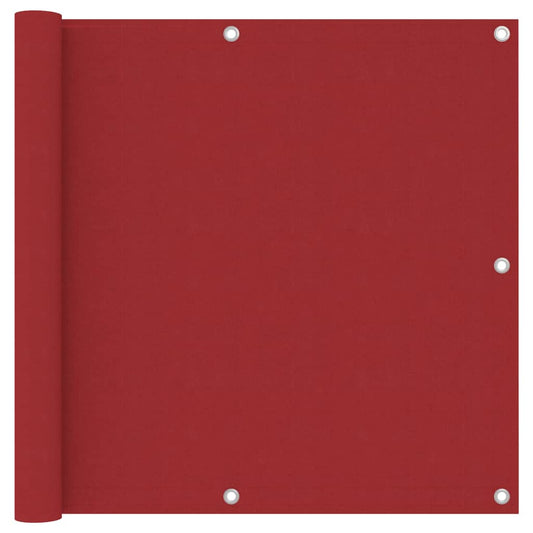 Paravento da Balcone Rosso 90x500 cm in Tessuto Oxford - homemem39