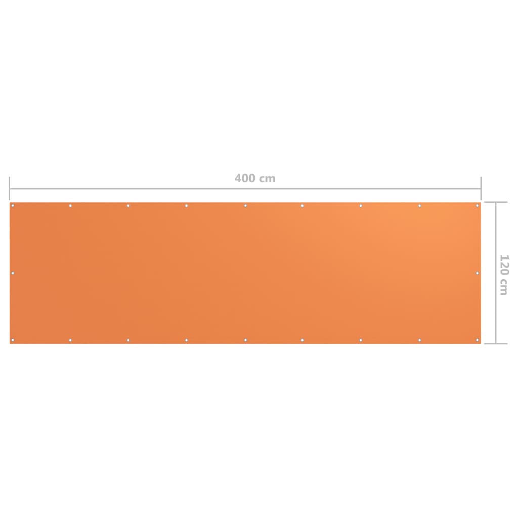 Paravento Balcone Arancione 120x400 cm in Tessuto Oxford - homemem39