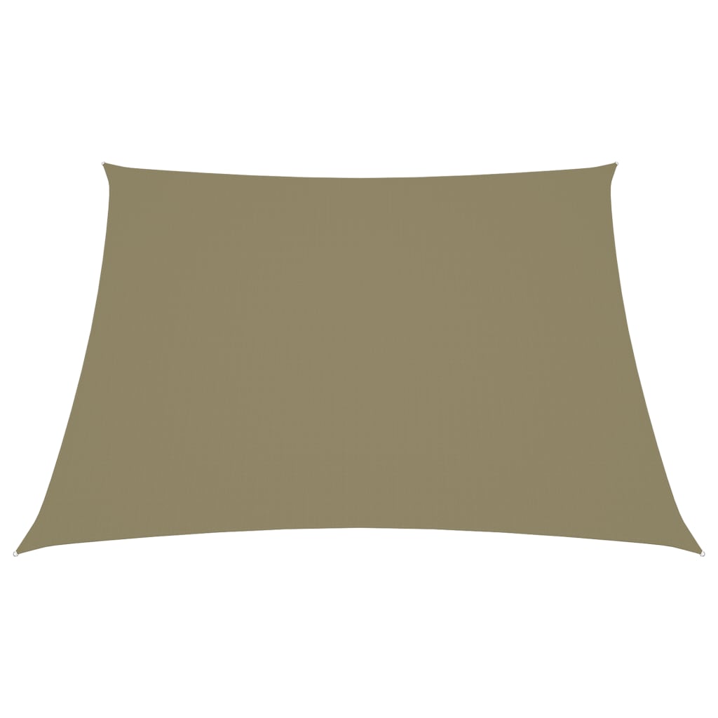 Parasole a Vela in Tela Oxford a Trapezio 2/4x3 m Beige - homemem39