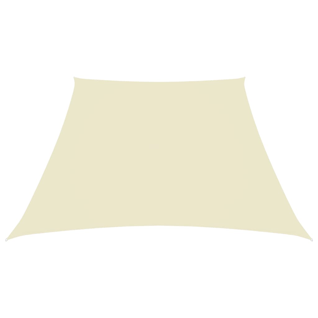 Parasole a Vela in Tela Oxford a Trapezio 2/4x3 m Crema - homemem39