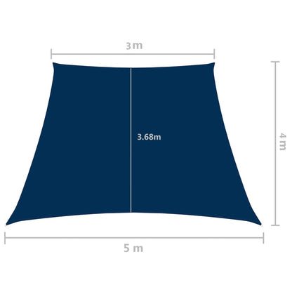 Parasole a Vela in Tela Oxford a Trapezio 3/5x4 m Blu - homemem39