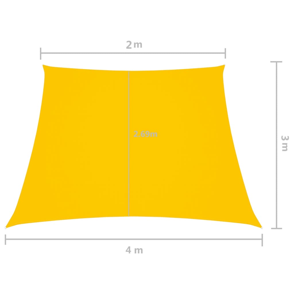 Parasole a Vela in Tela Oxford a Trapezio 2/4x3 m Giallo - homemem39