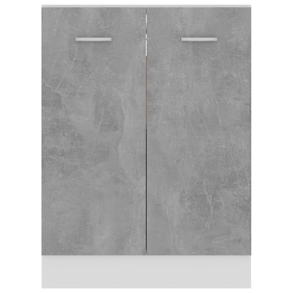 Armadio Inferiore Grigio Cemento 60x46x81,5 cm in Truciolato - homemem39