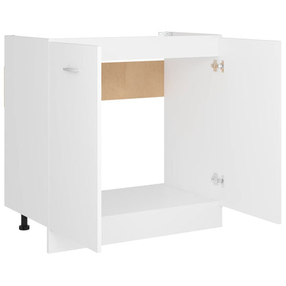 Armadio Inferiore per Lavabo Bianco 80x46x81,5 cm in Truciolato - homemem39