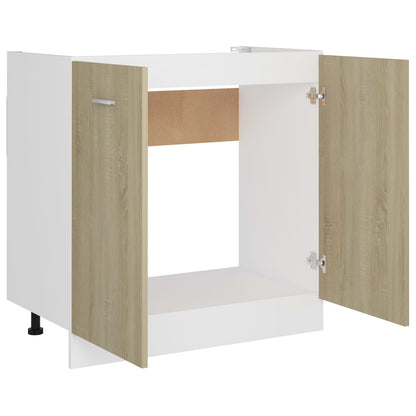 Armadio per Lavabo Rovere Sonoma 80x46x81,5 cm in Truciolato - homemem39